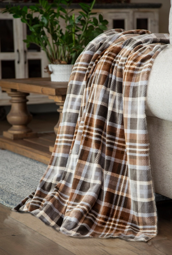 Ultra-Soft Plush Throw Blanket – Reversible Cozy Classic Design (54" x 68")